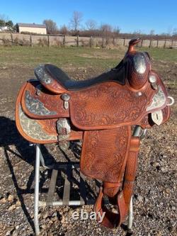 Billy Cook Classic 16 tooled Western Show Saddle Withsilver US made
