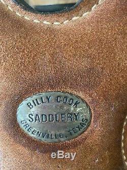 Billy Cook Flex western Barrel saddle 16' seat semi-QTR bars