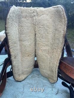 Billy Cook Roper Saddle Western 15 1/2 Seat Tooled Leather Roping Buckstitched