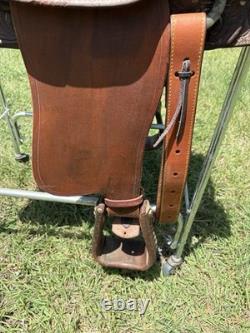 Billy Cook Roper Western Saddle 15 seat 7 gullet authentic