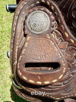 Billy Cook Roper Western Saddle 15 seat 7 gullet authentic
