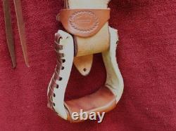 Billy Cook Saddlery Greenville Texas Western Roping Tooled Leather Saddle SZ 16