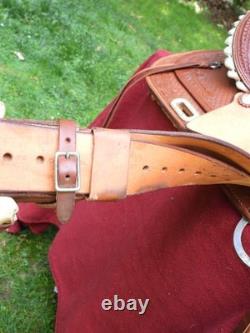 Billy Cook Saddlery Greenville Texas Western Roping Tooled Leather Saddle SZ 16