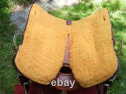 Billy Cook Saddlery Greenville Texas Western Roping Tooled Leather Saddle SZ 16