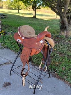 Billy Cook Western 16 Barrel Saddle Full Qh Bars Round Skirt