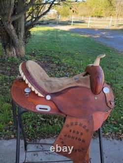 Billy Cook Western 16 Barrel Saddle Full Qh Bars Round Skirt