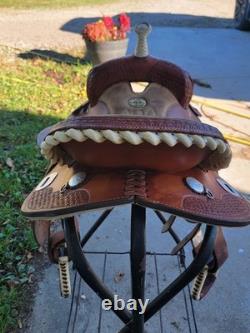 Billy Cook Western 16 Barrel Saddle Full Qh Bars Round Skirt