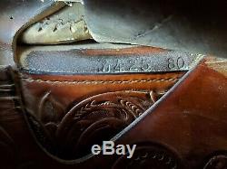 Billy Cook Western Saddle Greenville TX #1852 Square Skirt Fully Tooled 15 Seat