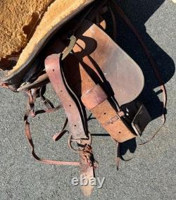 Billy Royal Vintage Show Saddle Simco Tex Tan Leather Western Hand Tool Brass