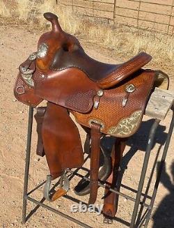 Billy Royal Western Show Saddle with beautiful silver Cinches Included Great