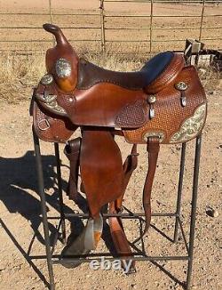 Billy Royal Western Show Saddle with beautiful silver Cinches Included Great