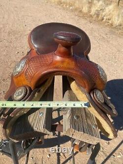 Billy Royal Western Show Saddle with beautiful silver Cinches Included Great