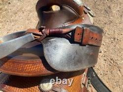 Billy Royal Western Show Saddle with beautiful silver Cinches Included Great