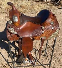 Billy Royal Western Show Saddle with beautiful silver Cinches Included Great