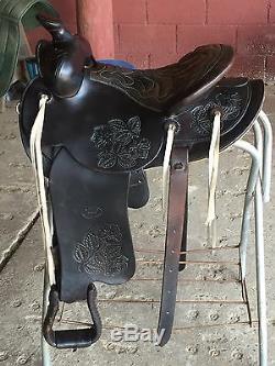 Black Slim Fallis Genuine Balanced Ride Saddle