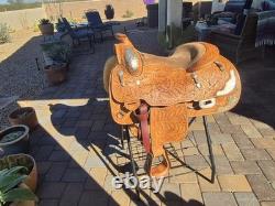 Blue Ribbon Custom Light Oil Western Show Saddle 16 Inch