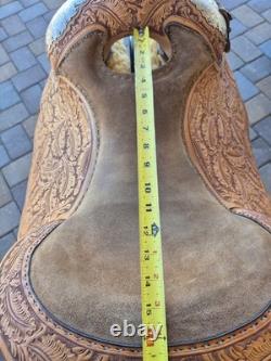 Blue Ribbon Custom Light Oil Western Show Saddle 16 Inch