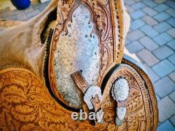 Blue Ribbon Custom Light Oil Western Show Saddle 16 Inch