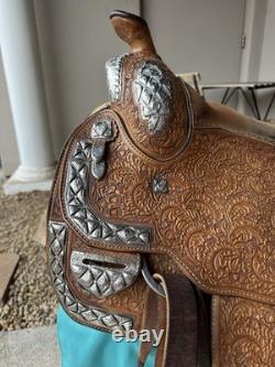 Blue Ribbon Western Show Saddle 16 Padded To 15.5 Used