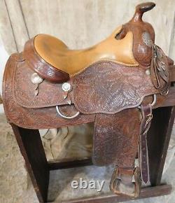 Blue Ribbon Western Work or Trail Saddle 15.5 Semi-QH Tree