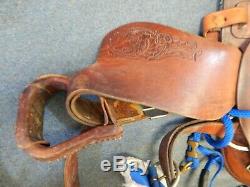 Blue Ridge Genuine Leather Western Horse Saddle With Tack