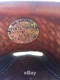 Bob Marshall Barrel Racing Saddle Made By Circle Y 15.5