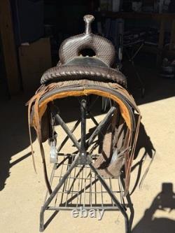 Bob Marshall Cutting Western Horse Saddle Brown Leather