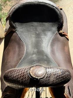 Bob Marshall Cutting Western Horse Saddle Brown Leather