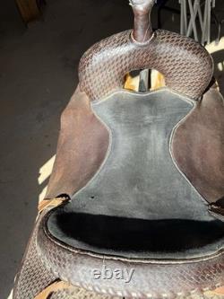 Bob Marshall Cutting Western Horse Saddle Brown Leather