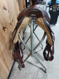 Bob's Custom 15 1/2 Western Show Saddle, 6 1/4 Gullet. Real Silver Made In USA