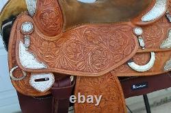 Bob's Custom BOB AVILA Western Reining Saddle STERLING SILVER Floral Tool 16