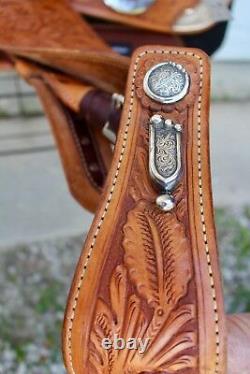 Bob's Custom BOB AVILA Western Reining Saddle STERLING SILVER Floral Tool 16