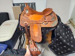 Bob's Custom Western Show Saddle, 16in seat, very good condition! Hardly used
