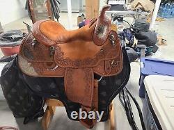 Bob's Custom Western Show Saddle, 16in seat, very good condition! Hardly used