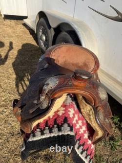 Bob's Pleasure/Trail Leather Saddle Brown 15 in Traditional Western