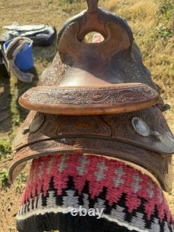 Bob's Pleasure/Trail Leather Saddle Brown 15 in Traditional Western