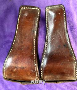 Bob's Sterling Silver Tooled Leather Western Show Saddle 4 Inch Bell Stirrups