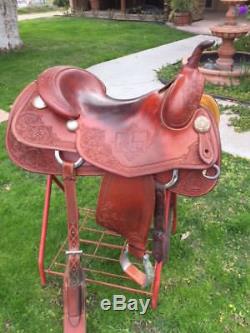 Bob's custom saddle Reined Cow Horse cutting trail Show