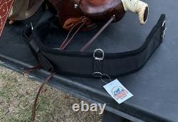 Bona Allen 16 Seat Western Roping Ranch Saddle Tool Leather Pleasure Trail USA