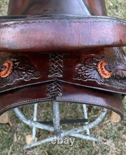 Bona Allen 16 Seat Western Roping Ranch Saddle Tool Leather Pleasure Trail USA