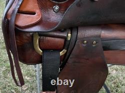 Bona Allen 16 Seat Western Roping Ranch Saddle Tool Leather Pleasure Trail USA