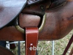 Bona Allen 16 Seat Western Roping Ranch Saddle Tool Leather Pleasure Trail USA