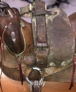 Bona Allen 16 Slick Seat Ranch Saddle Pre-Owned Good Condition