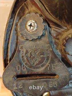 Brahma brand Tex Tan Western Leather Co. Ornate saddle 14 with grazing muzzle