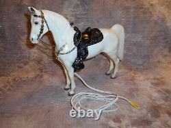 Breyer Alabaster Western Horse Night Light withSaddle & Reins -as is-