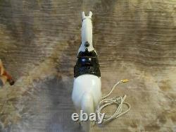 Breyer Alabaster Western Horse Night Light withSaddle & Reins -as is-