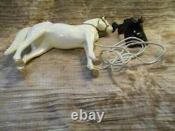 Breyer Alabaster Western Horse Night Light withSaddle & Reins -as is-