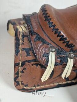 Breyer Western Show Saddle Hand Tooled Antiques Vintage Leather & Metal