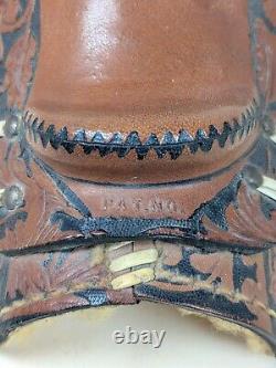 Breyer Western Show Saddle Hand Tooled Antiques Vintage Leather & Metal