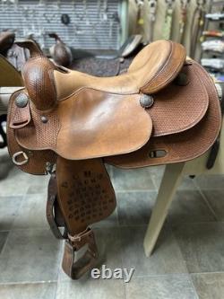 Broken Horn Western saddle 16 Basketweave